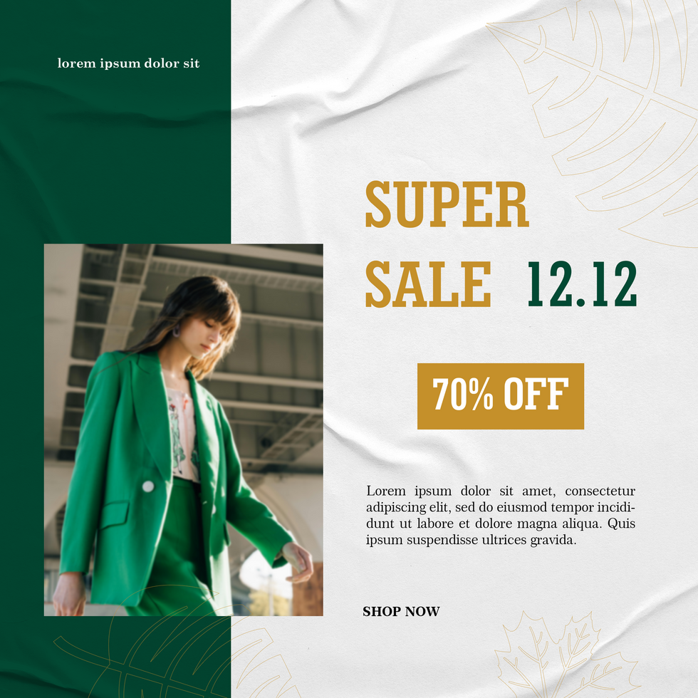 12.12 sale social media template psd
