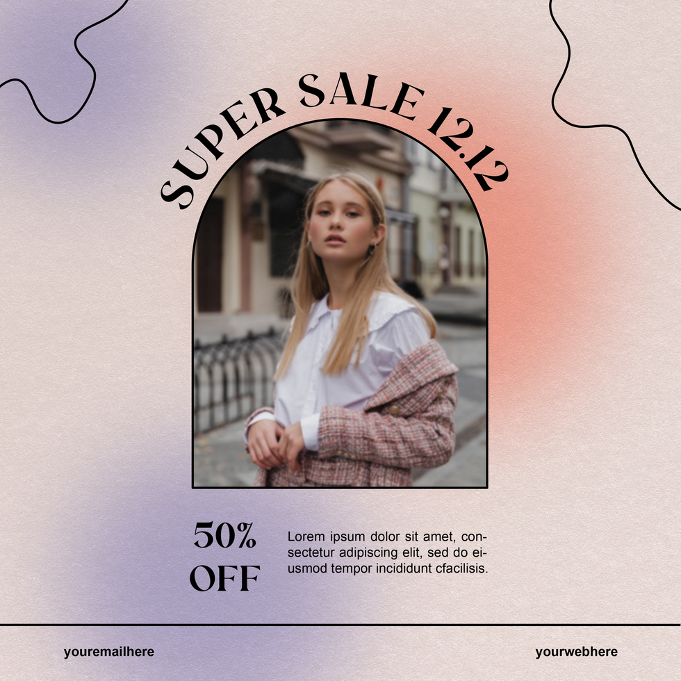 12.12 sale social media template psd