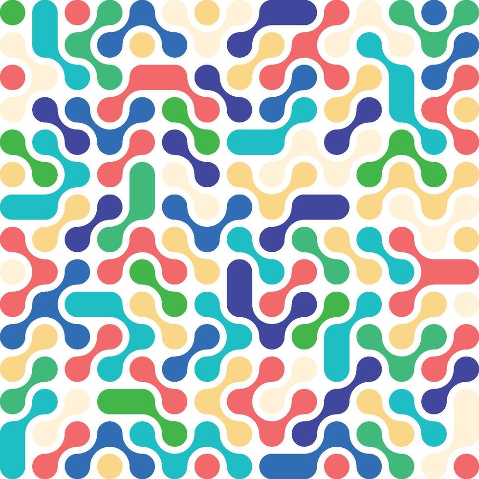 Seamless metaball pattern with colorful. Geometric pattern. Abstract minimalist blob dot background. vector