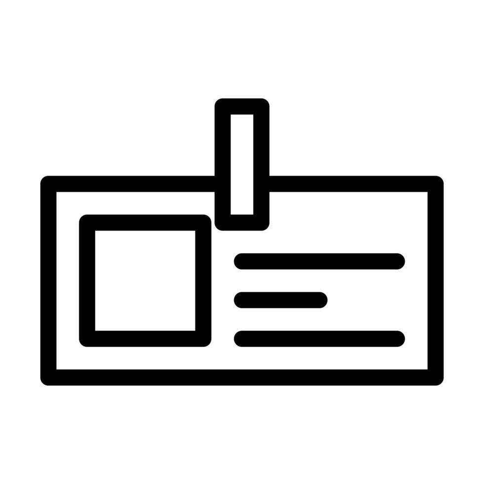 business card icon in line style. illustration vector