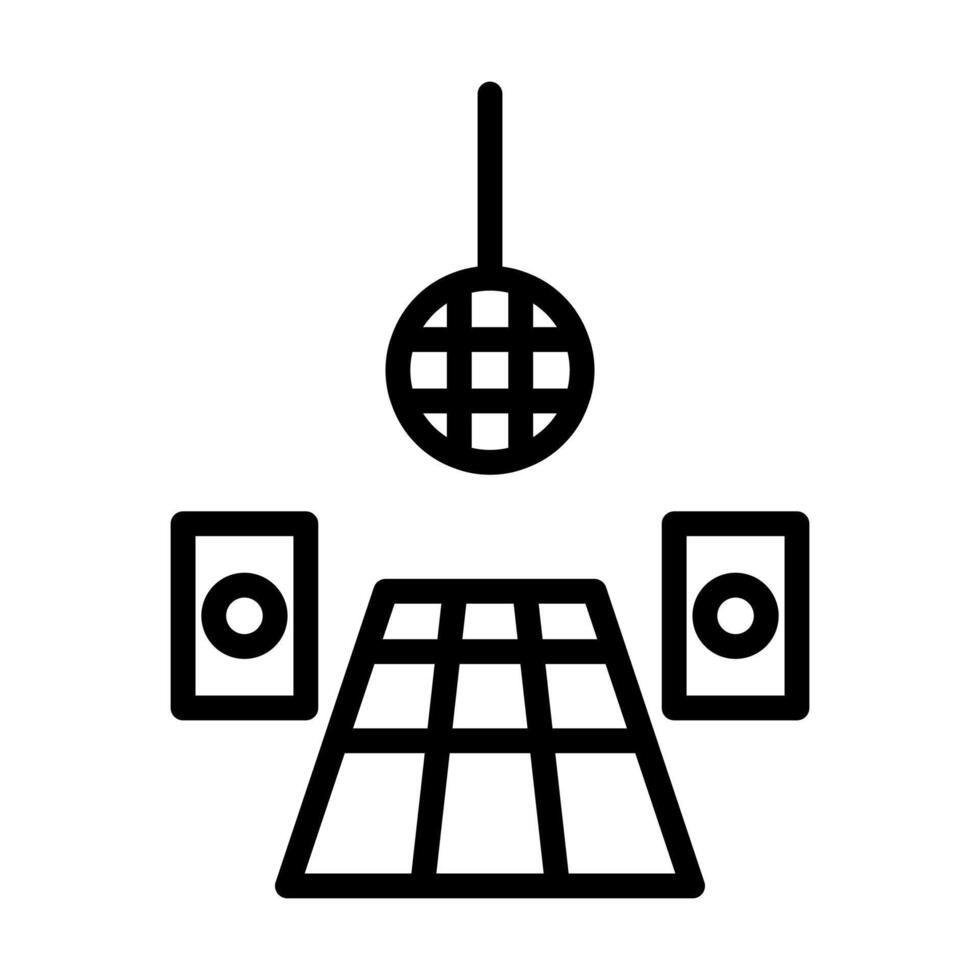 dance floor icon in line style. illustration vector
