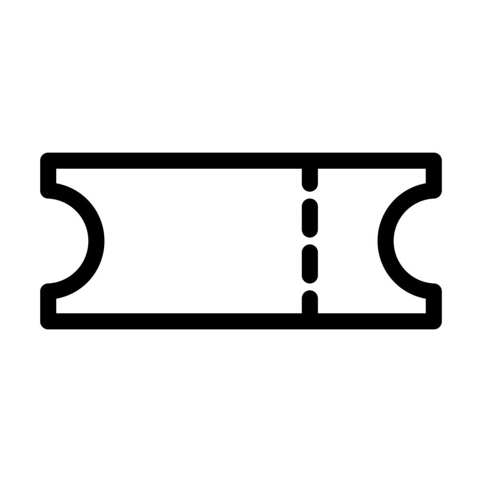 ticket icon in line style. illustration vector