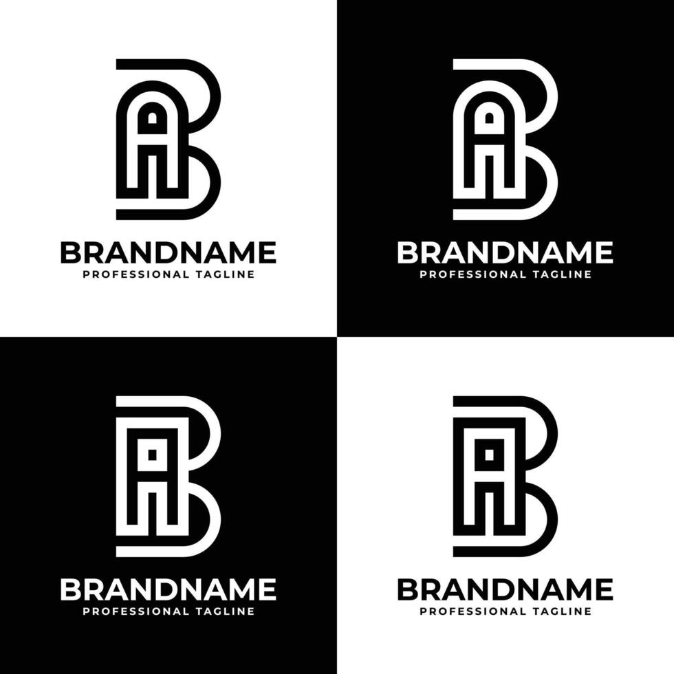Letters BA Monogram Logo, suitable for any business with BA or AB initials vector