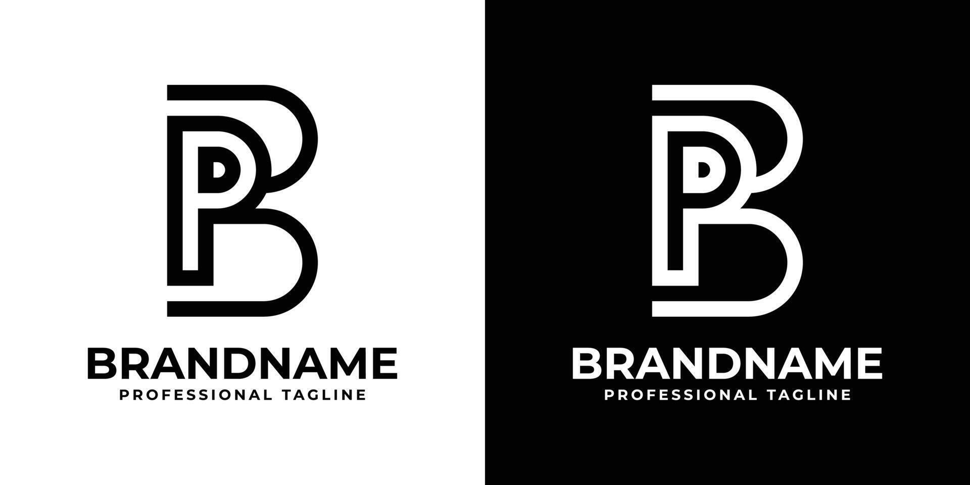 Letters BP Monogram Logo, suitable for any business with BP or PB initials vector