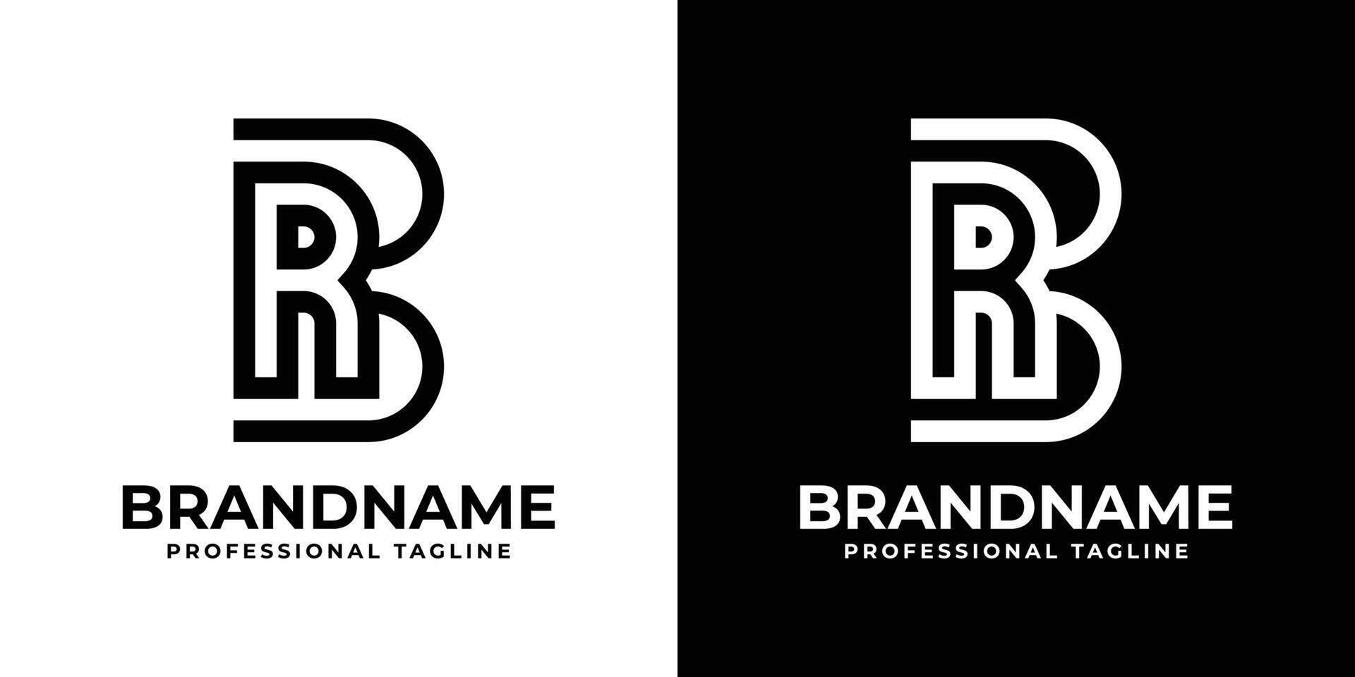 Letters BR Monogram Logo, suitable for any business with BR or RB initials vector