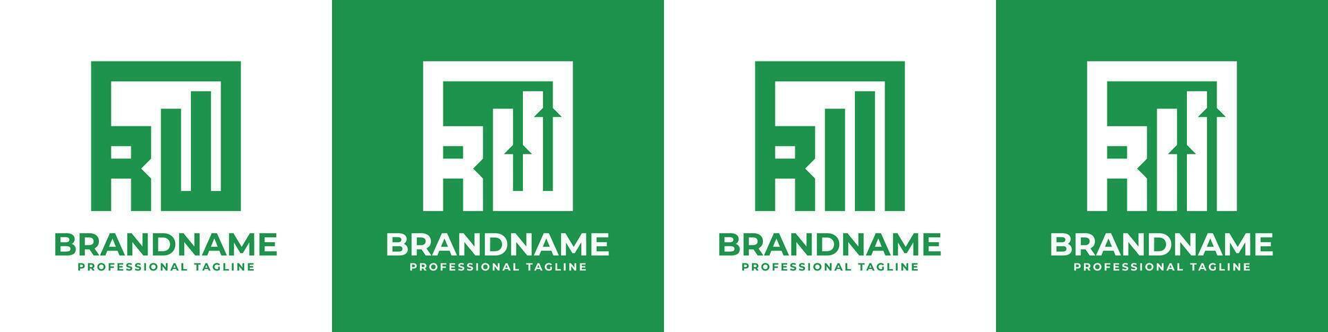 Letters RW or R Financial Logo, Great for Financial Planning and Consulting vector