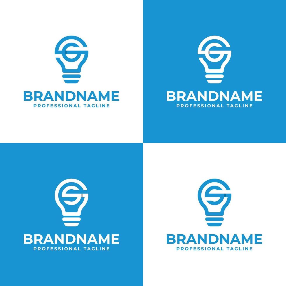 Letters SG Bulb Logo, Suitable for Smart Home Technology Companies vector