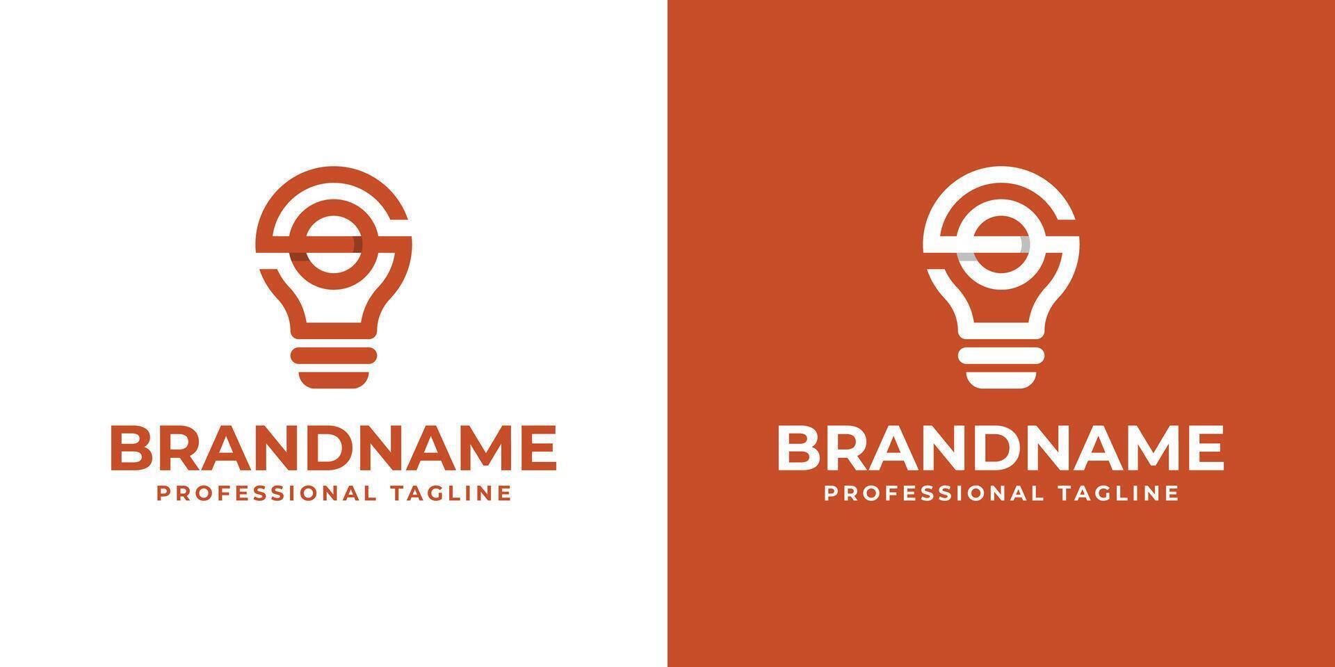 Letters SO Bulb Logo, Suitable for Smart Home Technology Companies vector