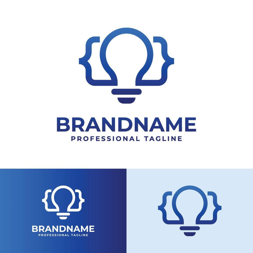 Bulb Code Logo, Perfect for Software Development Companies vector