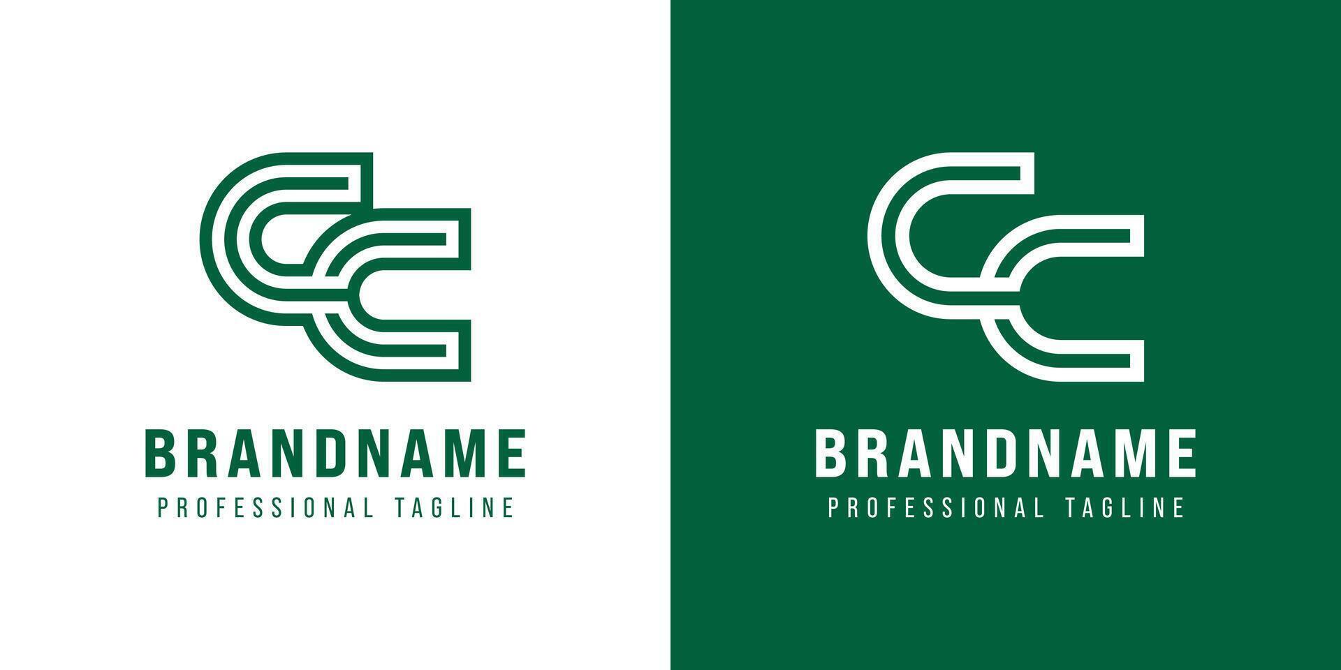 Letters CC Monogram Logo, suitable for any business with CC initials vector