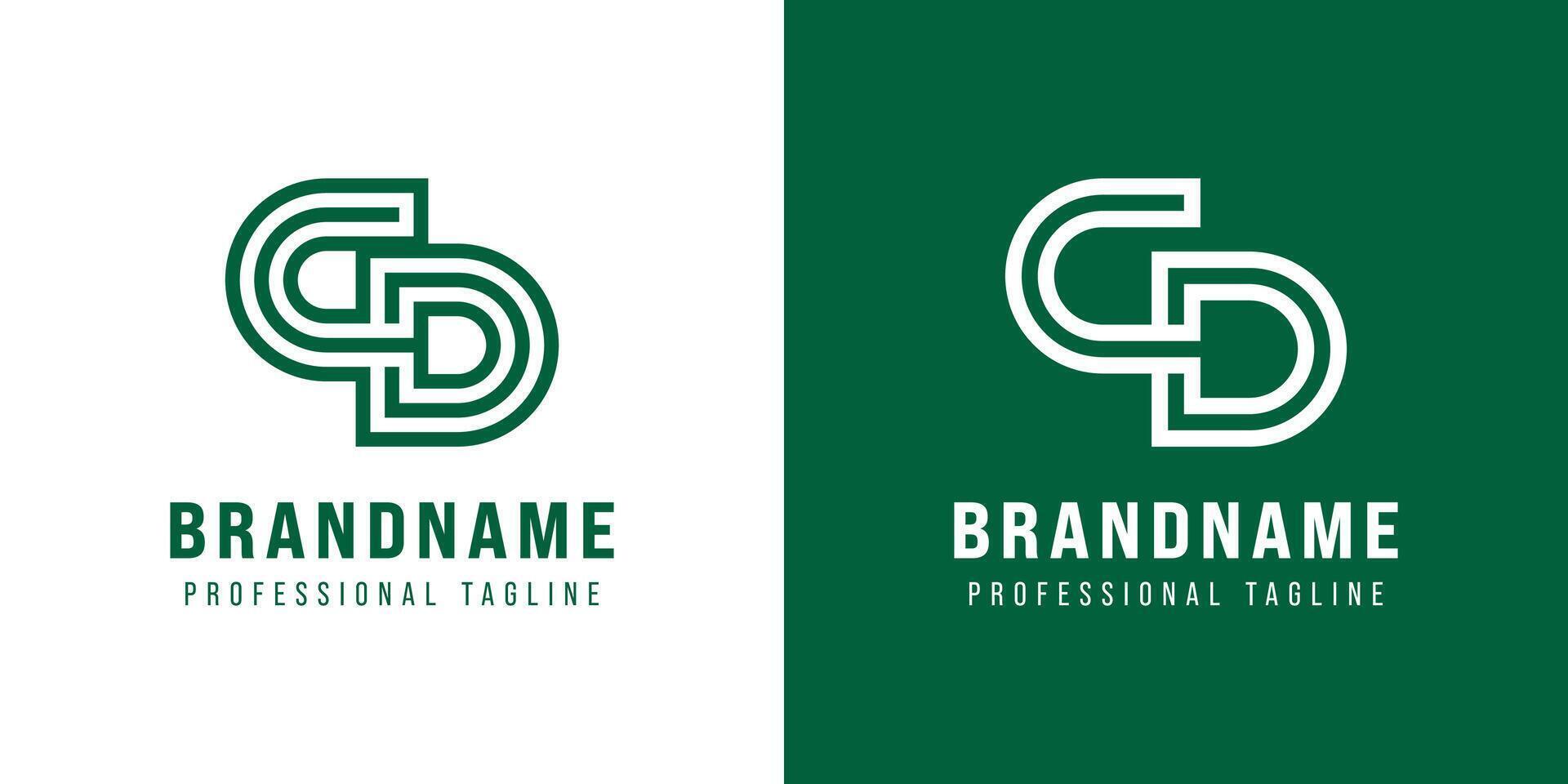Letters CD Monogram Logo, suitable for any business with DC or CD initials vector
