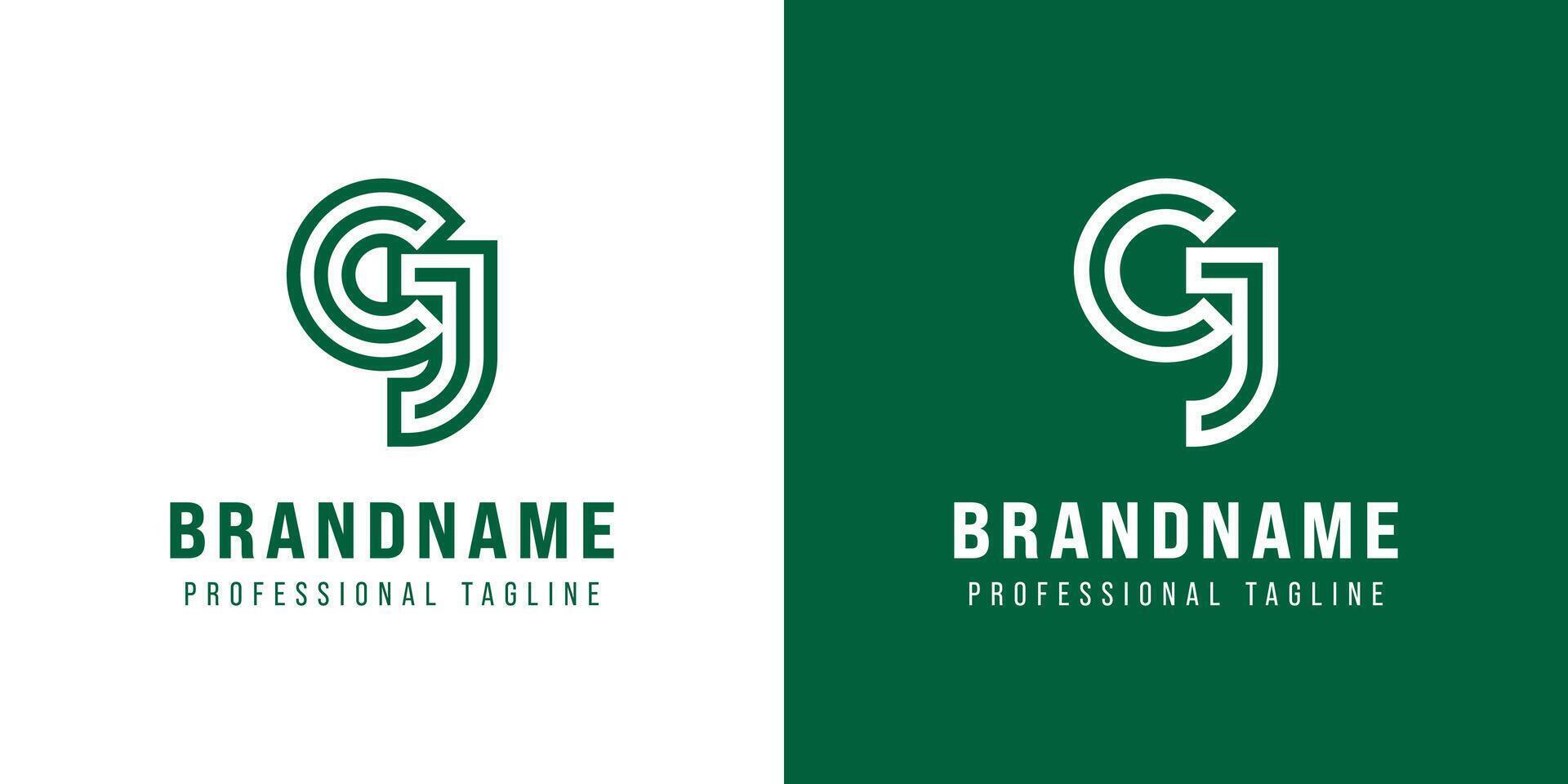 Letters CJ Monogram Logo, suitable for any business with JC or CJ initials vector