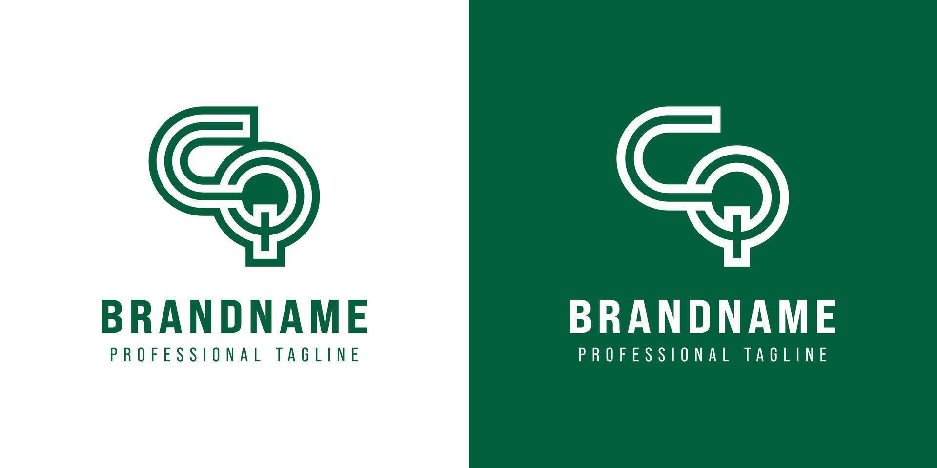 Letters CQ Monogram Logo, suitable for any business with QC or CQ initials vector