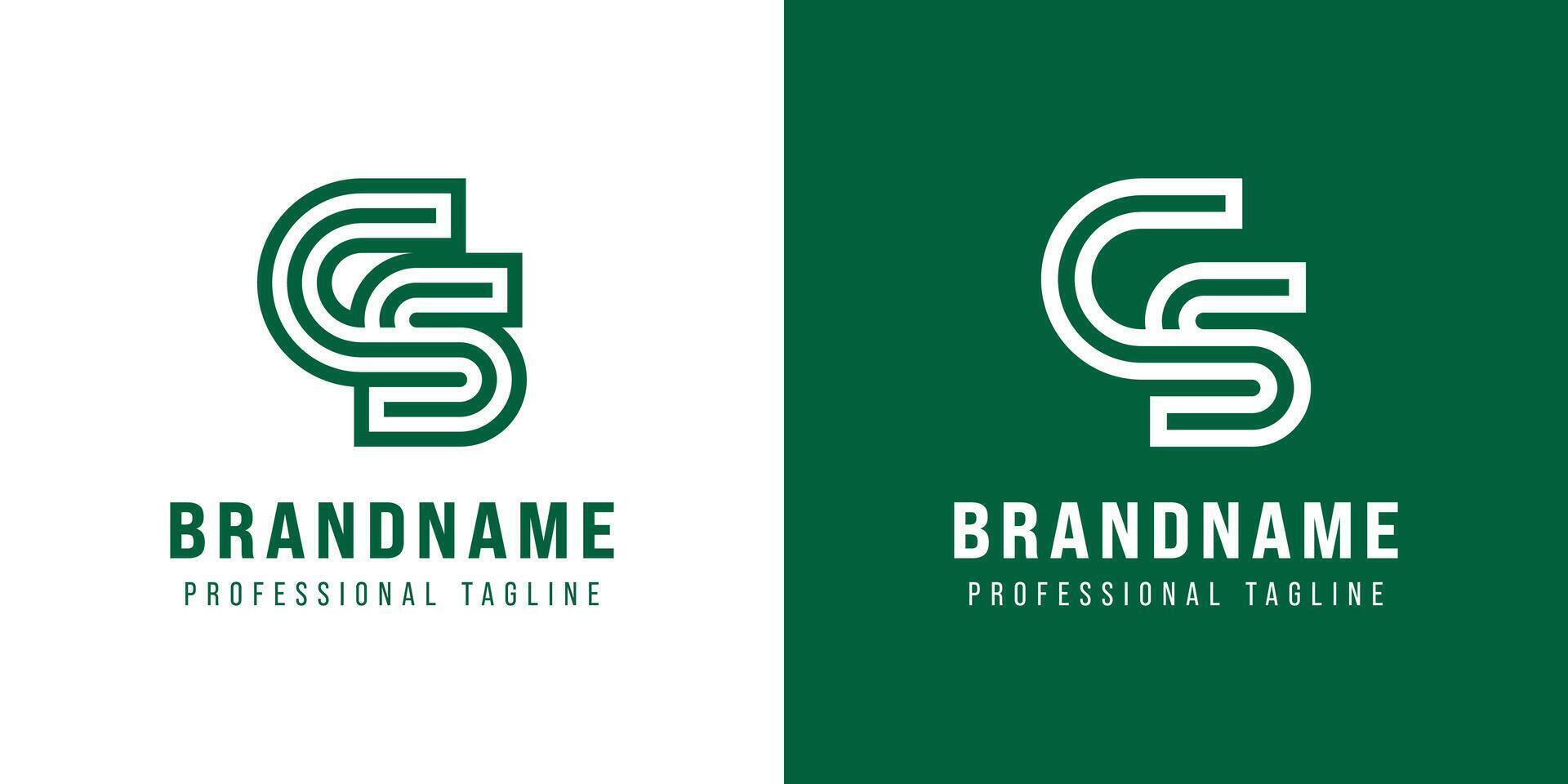 Letters CS Monogram Logo, suitable for any business with SC or CS initials vector