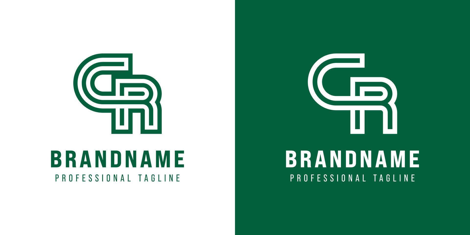 Letters CR Monogram Logo, suitable for any business with RC or CR initials vector