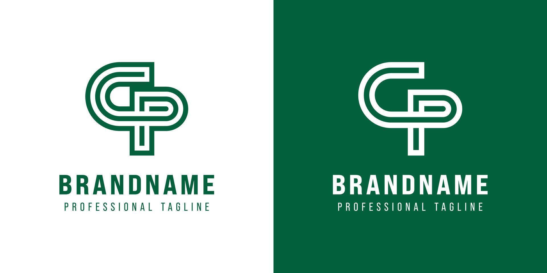 Letters CP Monogram Logo, suitable for any business with PC or CP initials vector