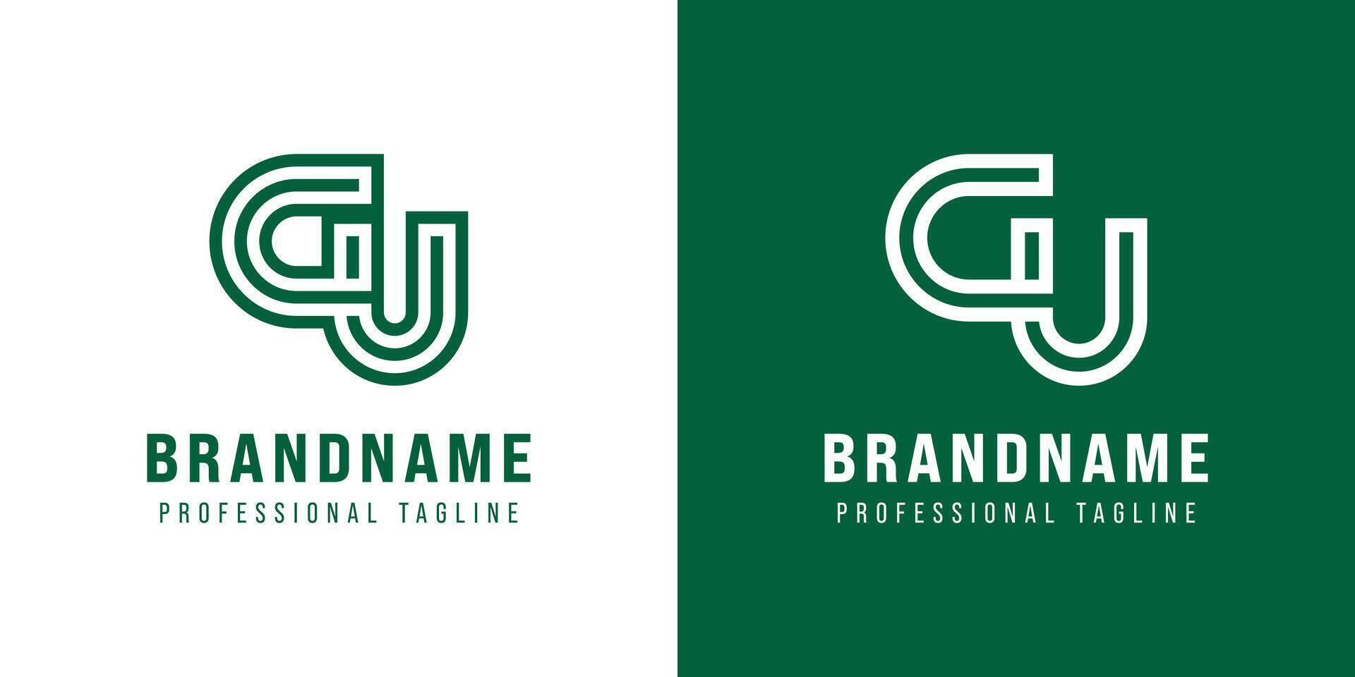Letters CU Monogram Logo, suitable for any business with UC or CU initials vector