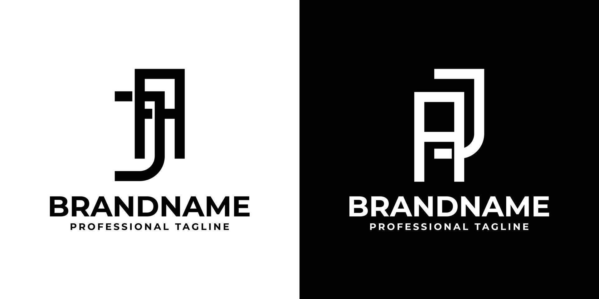 Letters JA and AJ Monogram Logo, suitable for any business with JA or AJ initials vector