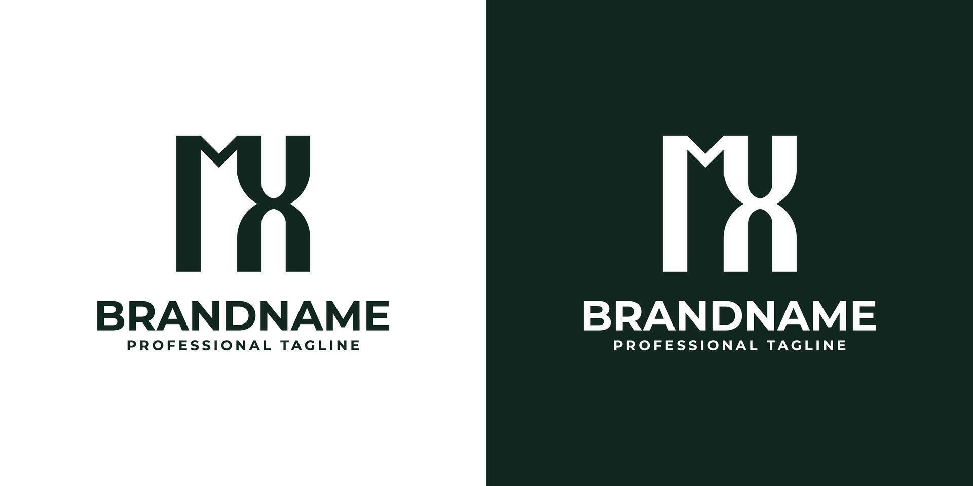 Letters MX Monogram Logo, suitable for any business with XM or MX initials vector