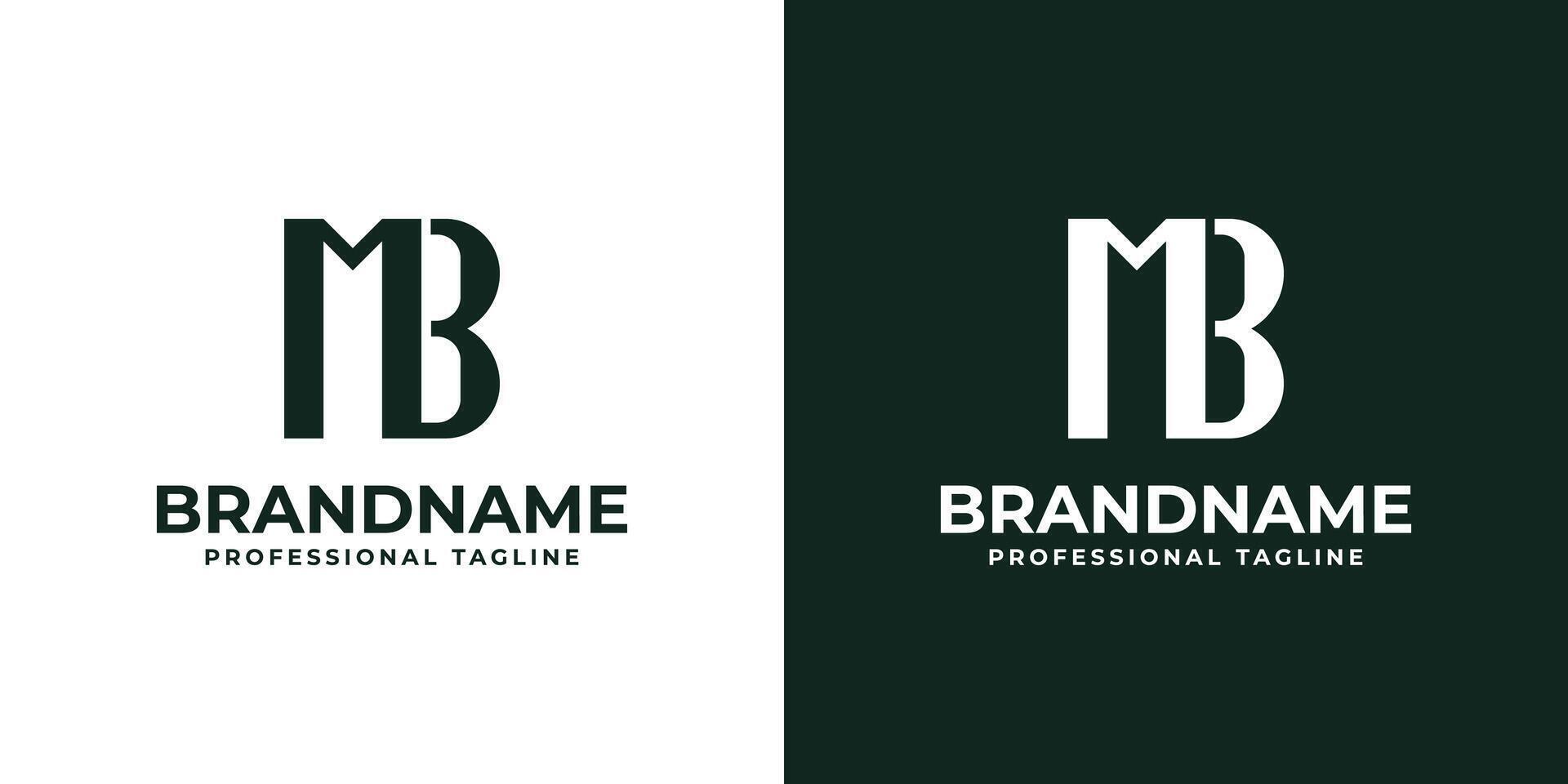 Letters MB Monogram Logo, suitable for any business with BM or MB initials vector