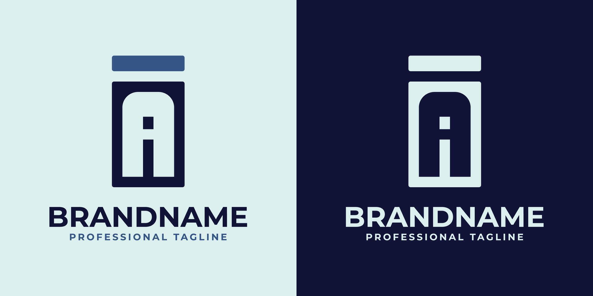 Letters IA Monogram Logo, suitable for any business with AI or IA initials vector
