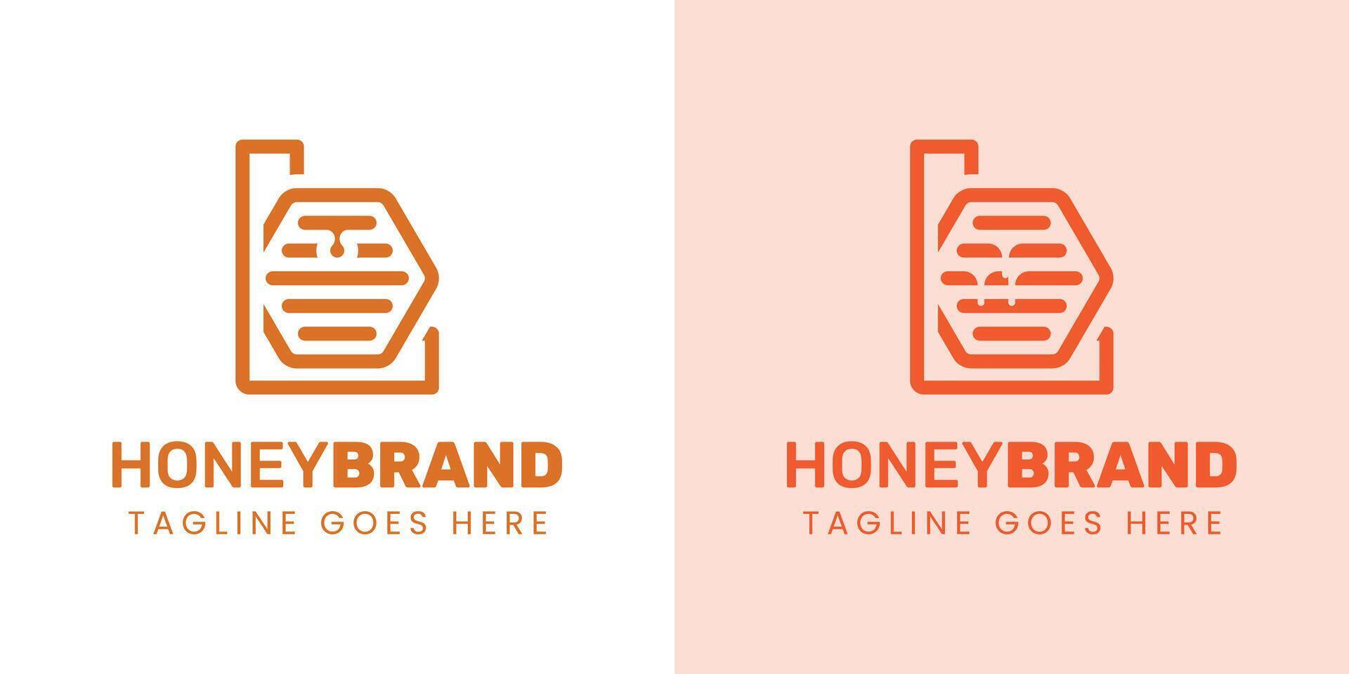 Initial L Honey Logo Set, Perfect for Beekeeping and Honey Producers vector