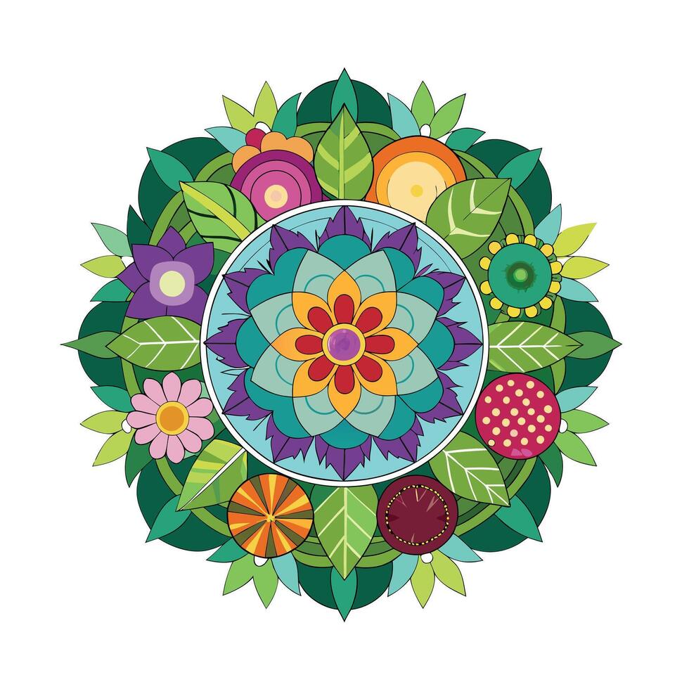 Beautiful Floral Mandala Design Illustration vector