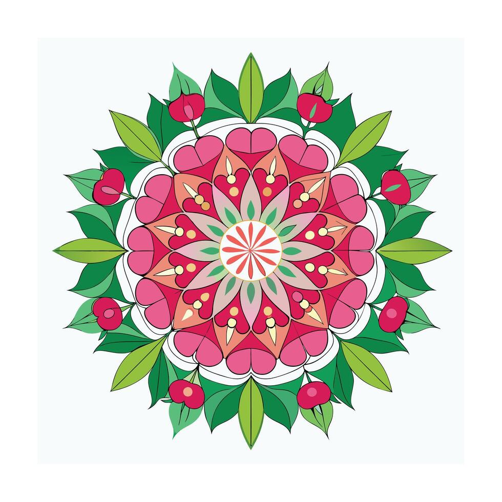 Beautiful Floral Mandala Design Illustration vector