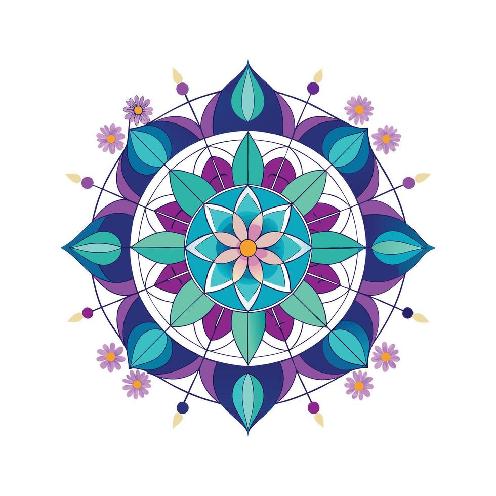 Beautiful Floral Mandala Design Illustration vector