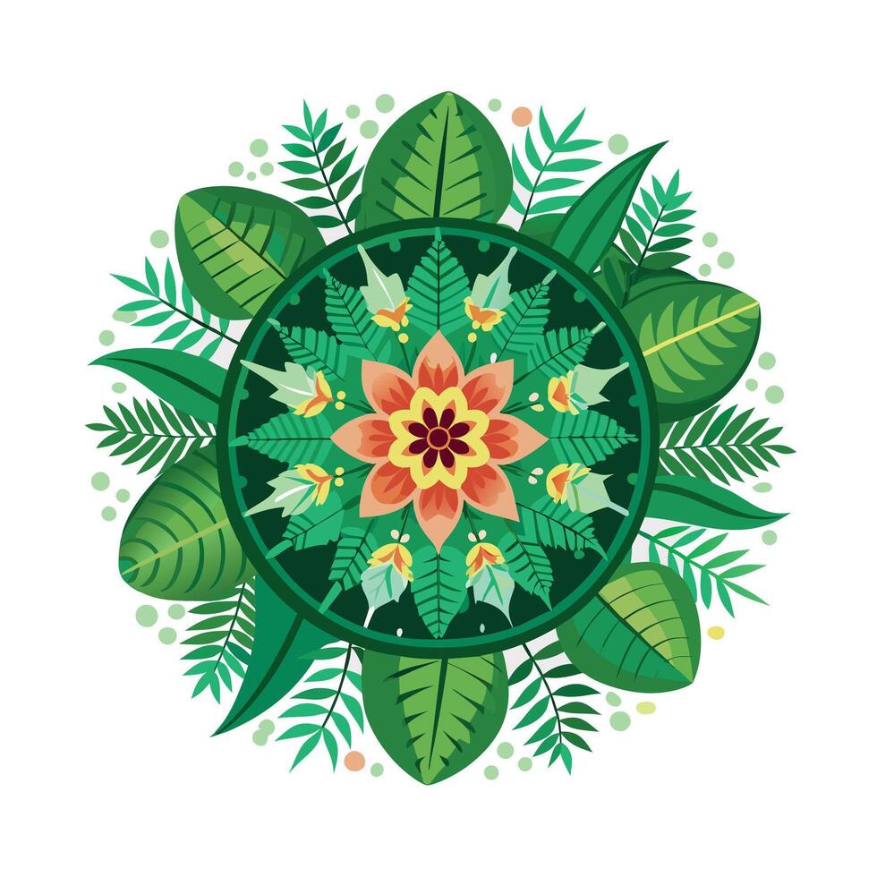 Beautiful Floral Mandala Design Illustration vector