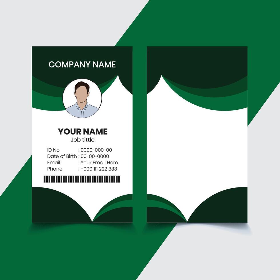 Employee id card design vector