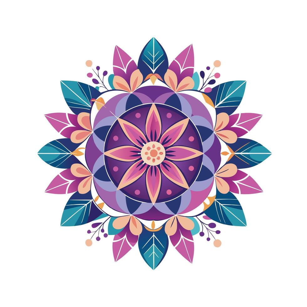 Beautiful Floral Mandala Design Illustration vector