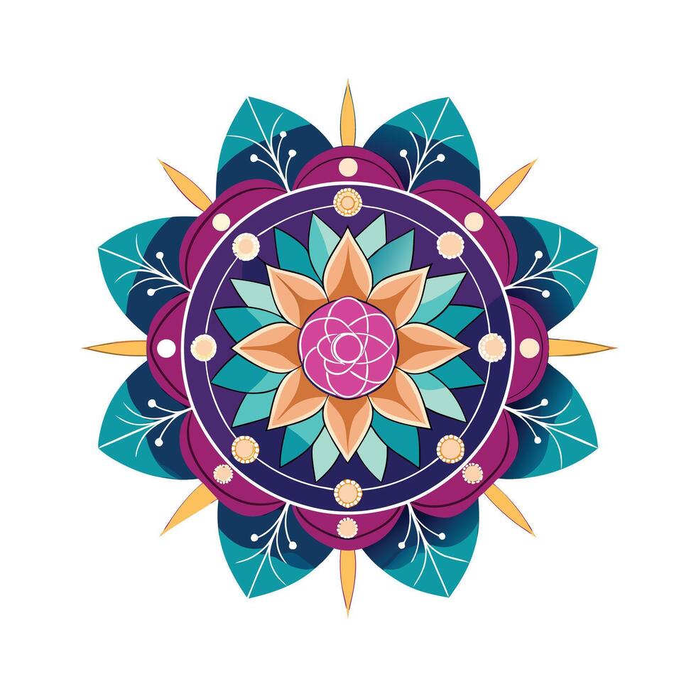 Beautiful Floral Mandala Design Illustration vector