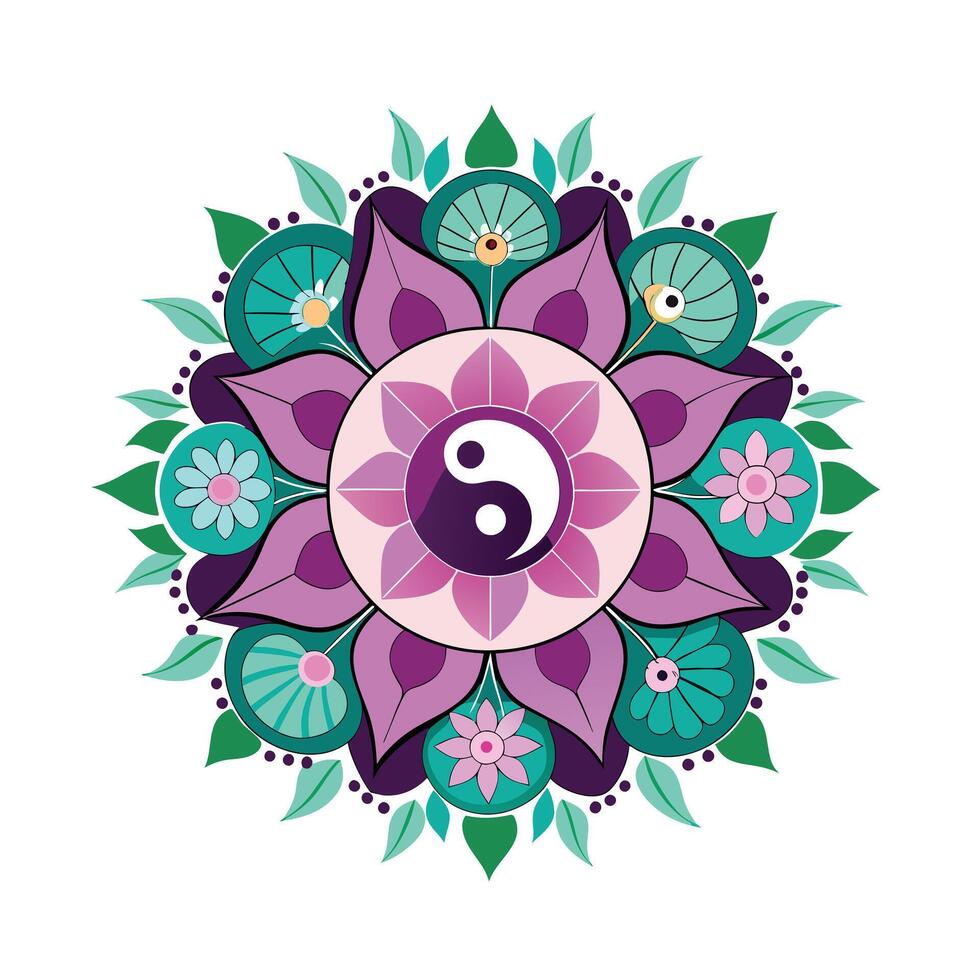 Beautiful Floral Mandala Design Illustration vector