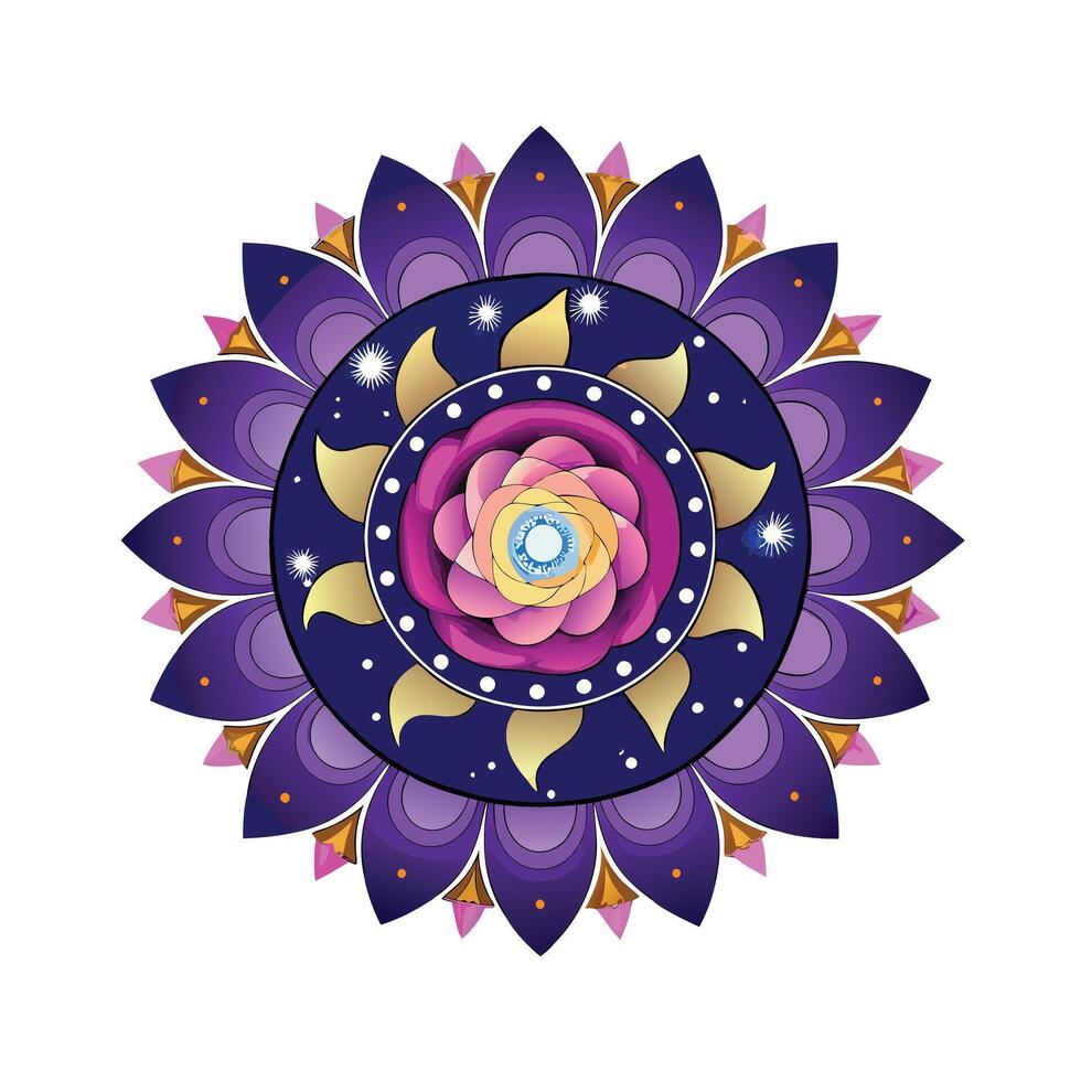 Beautiful Floral Mandala Design Illustration vector