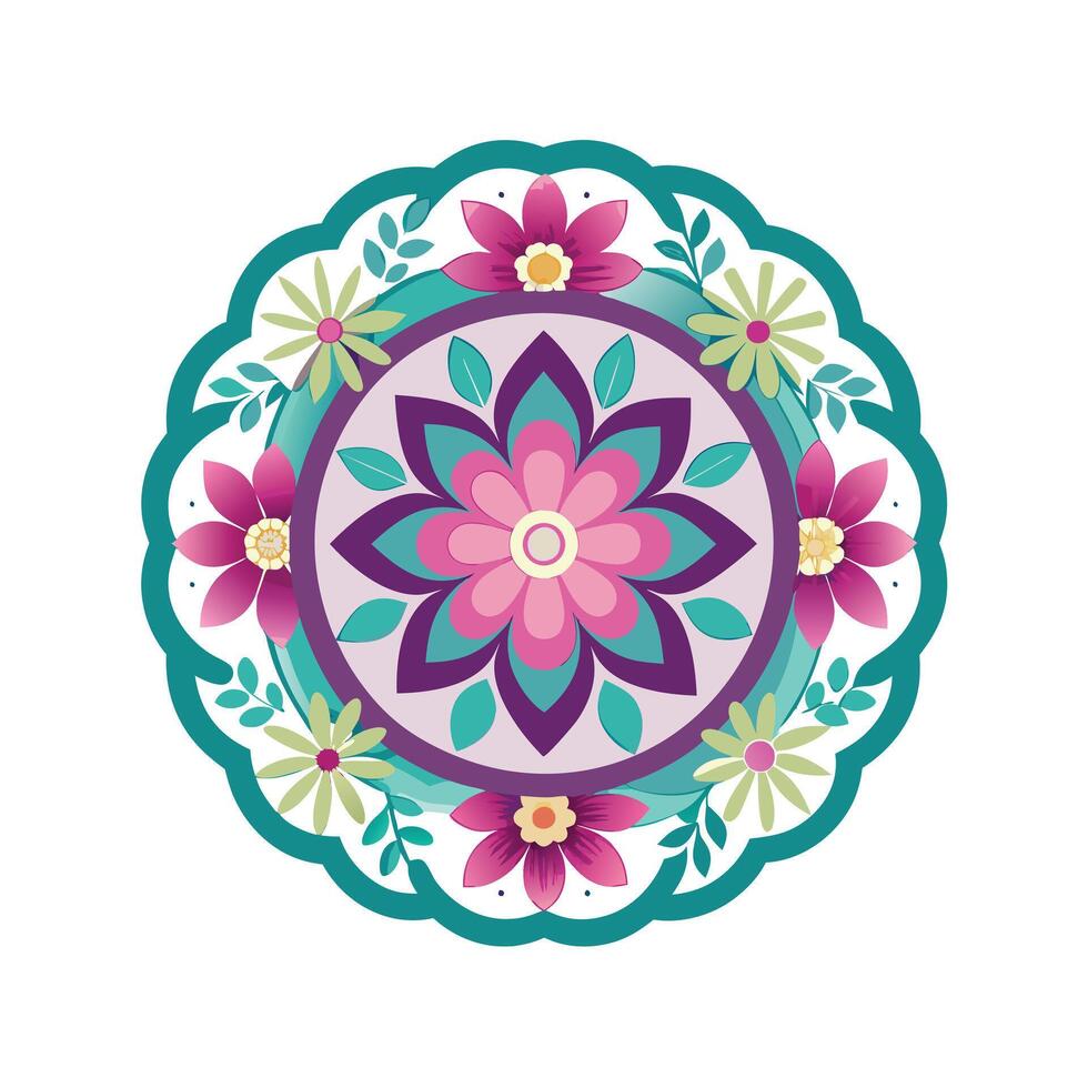 Beautiful Floral Mandala Design Illustration vector