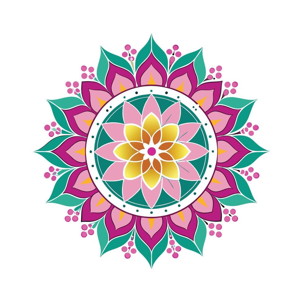 Beautiful Floral Mandala Design Illustration vector