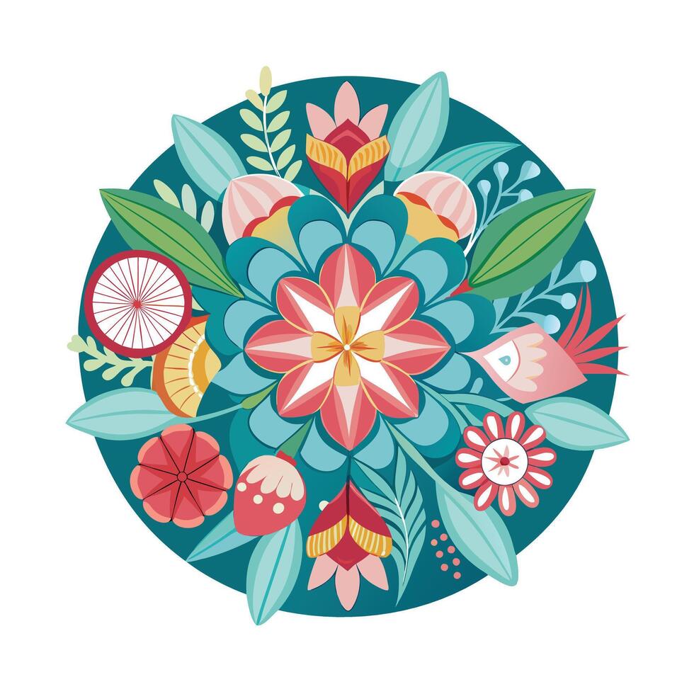 Beautiful Floral Mandala Design Illustration vector