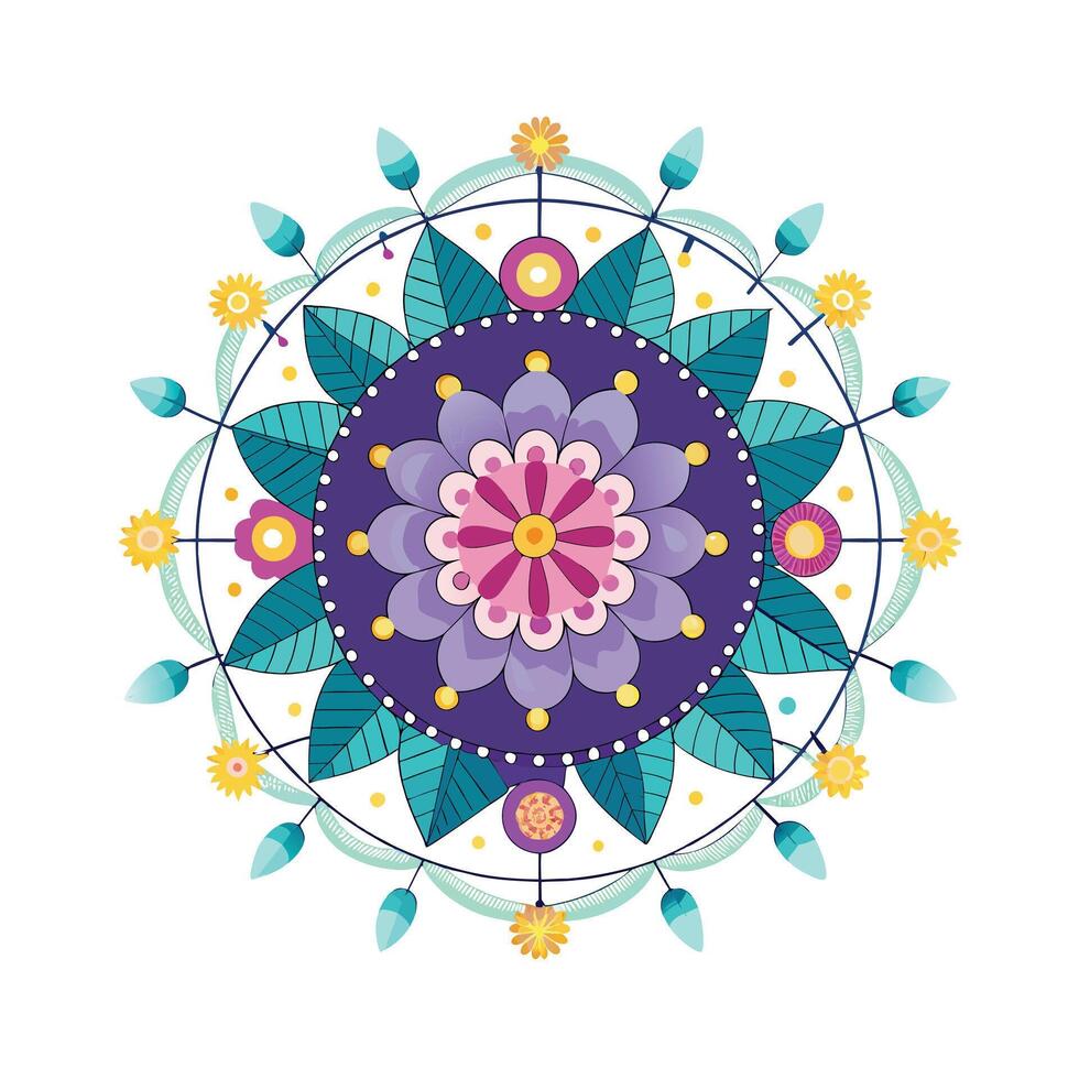 Beautiful Floral Mandala Design Illustration vector