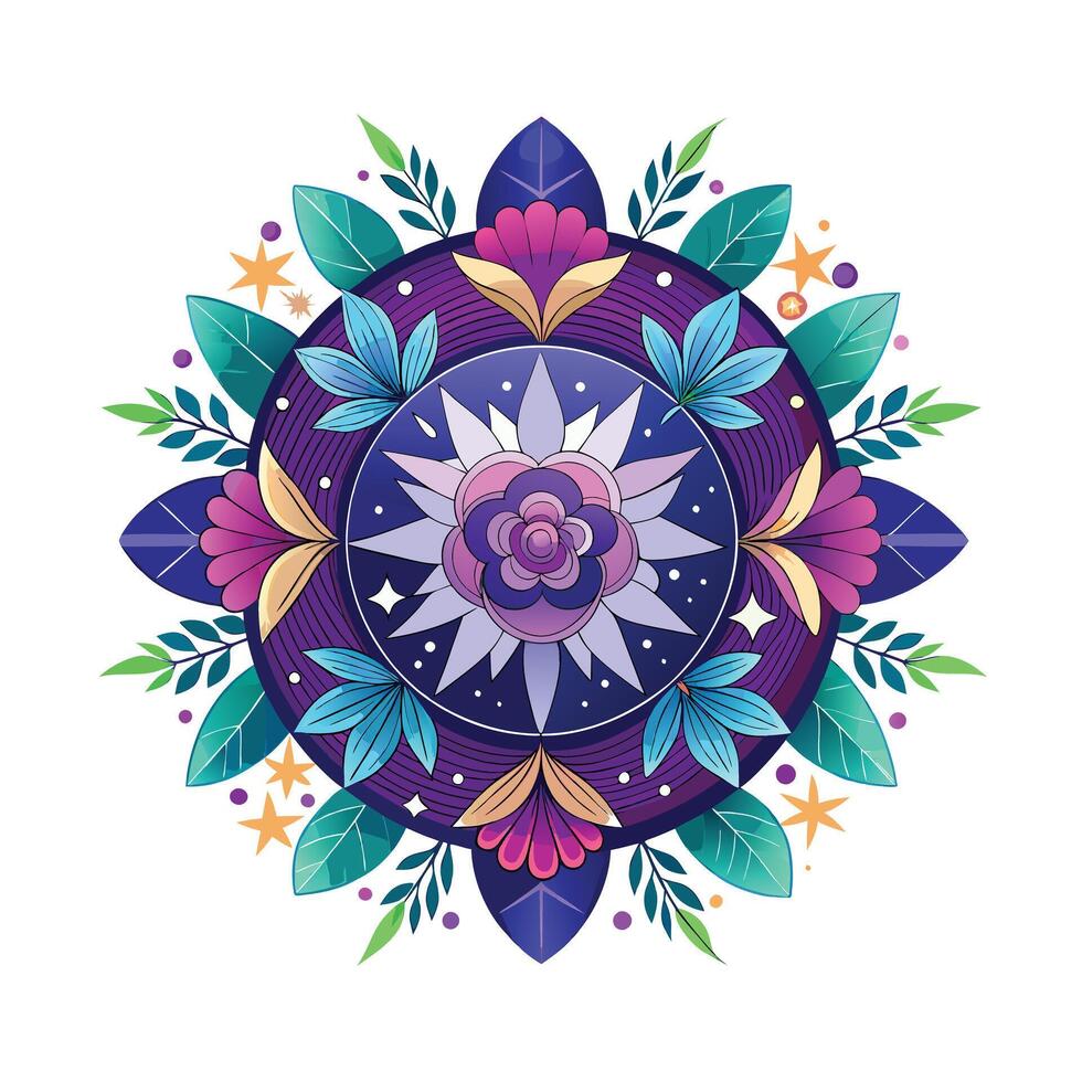 Beautiful Floral Mandala Design Illustration vector