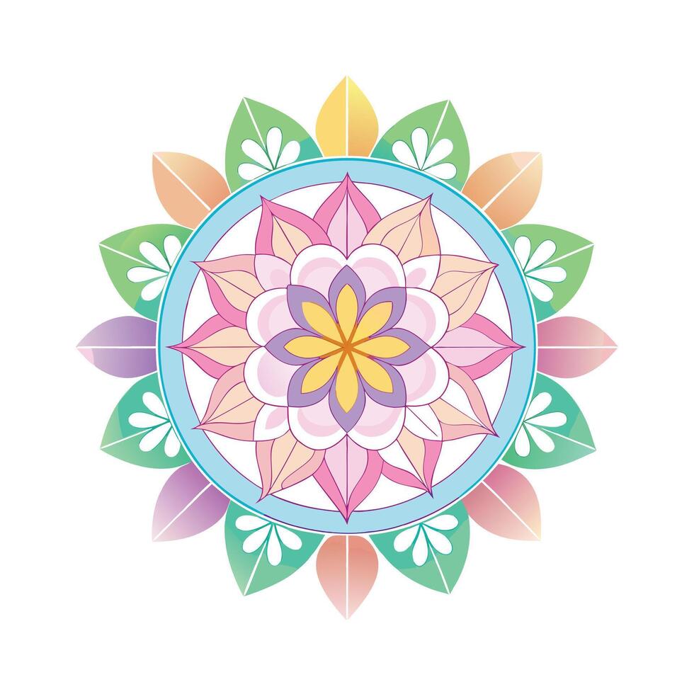 Beautiful Floral Mandala Design Illustration vector