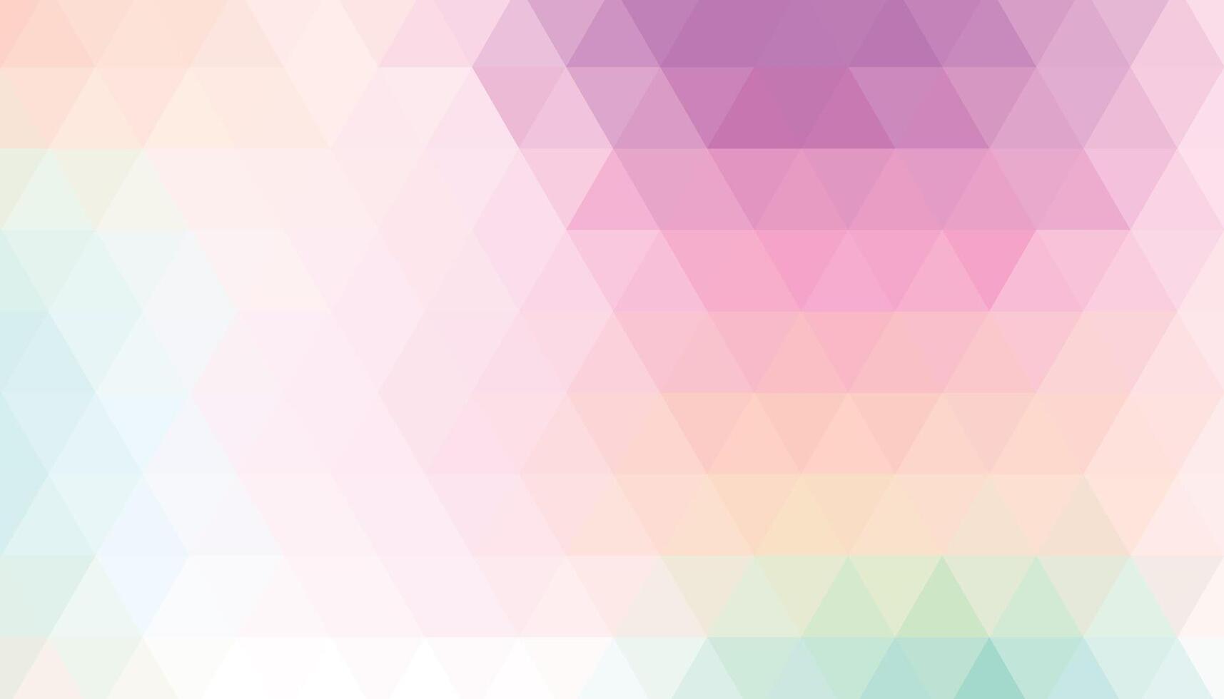 Gradient multicolor pastel background on triangle pattern. Geometric abstract soft tone pixel background. Shabby pixel. vector