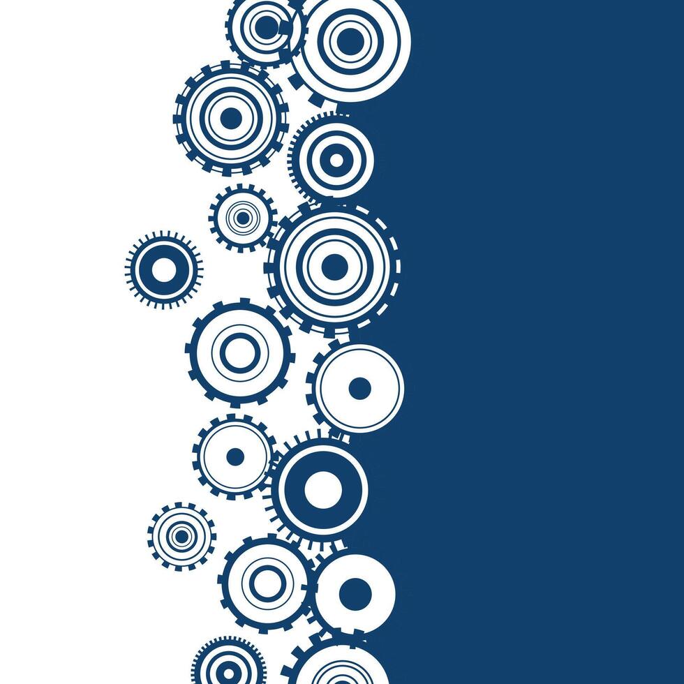 Abstract techno gear background with geometric colorful gear wheels. Space for gear text. gears modern mechanism industrial concept. Technology gears background. Gears illustration vector