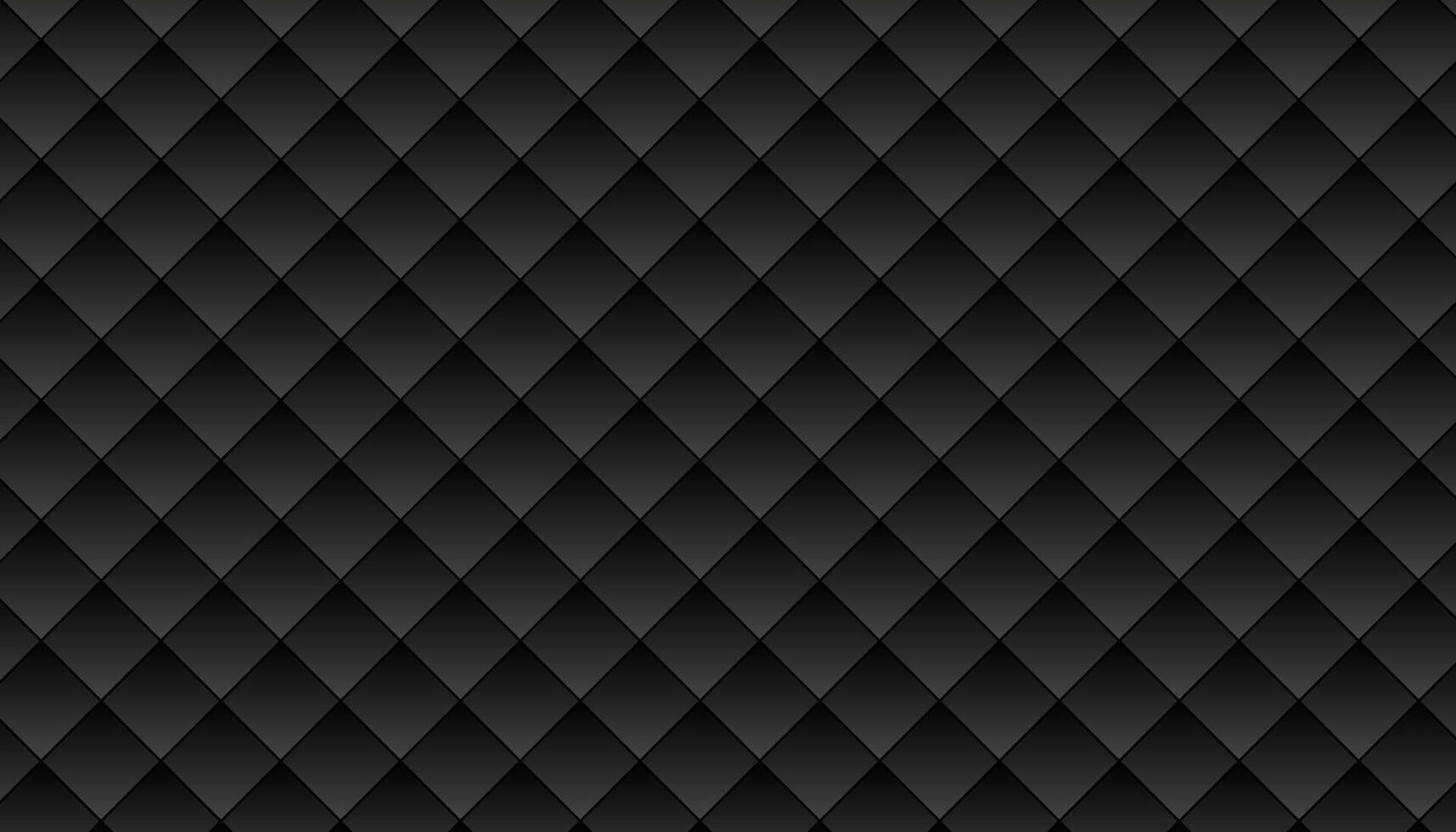 Black 3D Rhombus Pattern Abstract Background. Science Technologic Conceptual Tetragonal Structure Dark Gray Wallpaper. Three Dimensional Tech Clear Blank Subtle Textured Backdrop vector