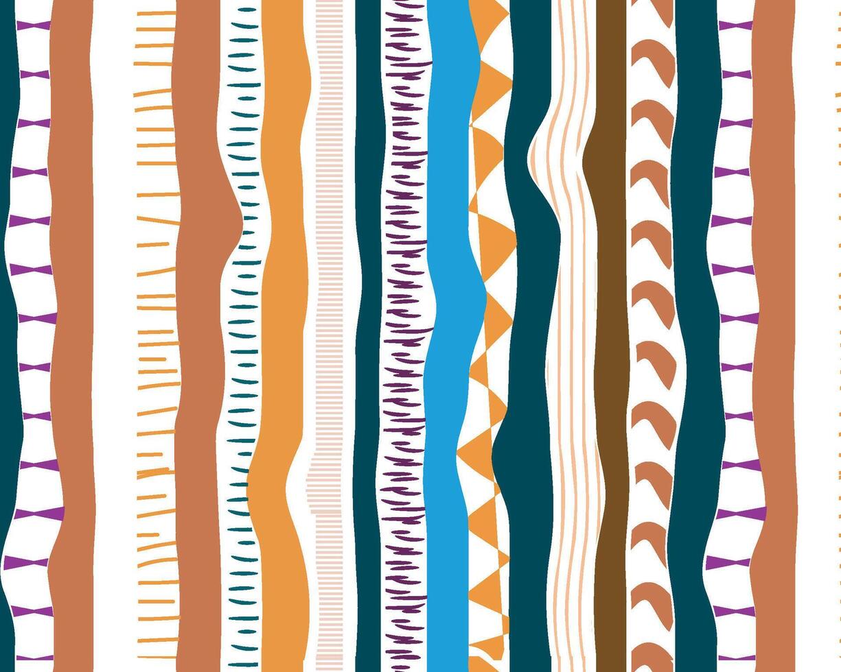 dibujado a mano hisical texturizado orgánico vertical líneas y rayas sin costura modelo antiguo estilo antecedentes. a rayas Manteles textil impresión vector