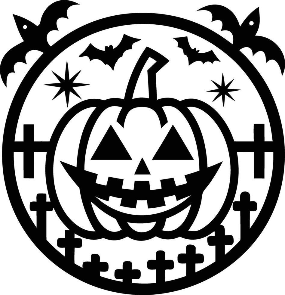 hallowen ornament illustration. oliday, halloween, october, scary, horror, pumpkin,happy halloween,halloween background vector