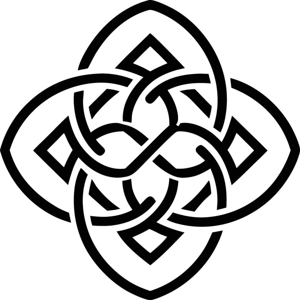 Celtic Knot Mandala illustration. black and white vector