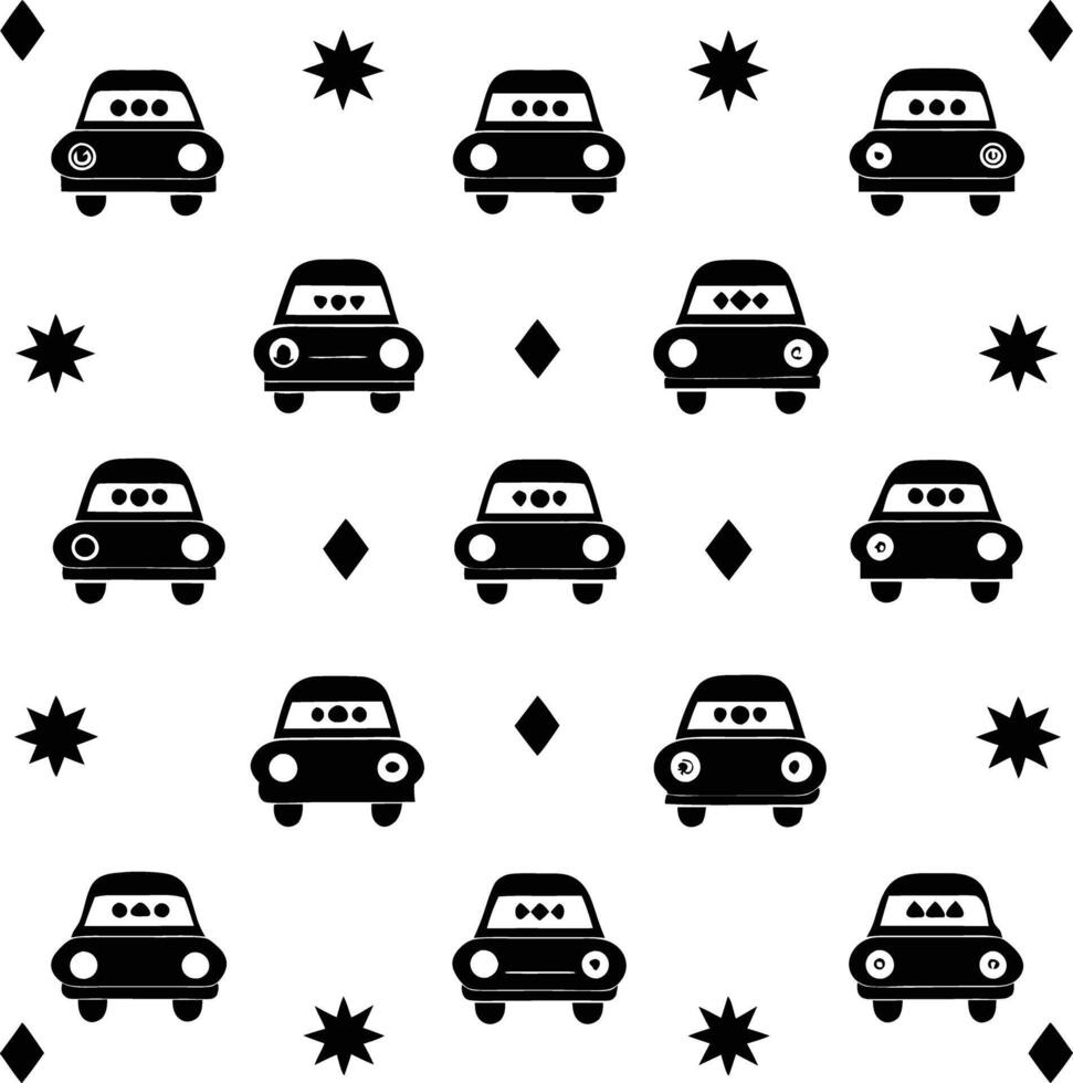 retro pattern illustration black and white vector