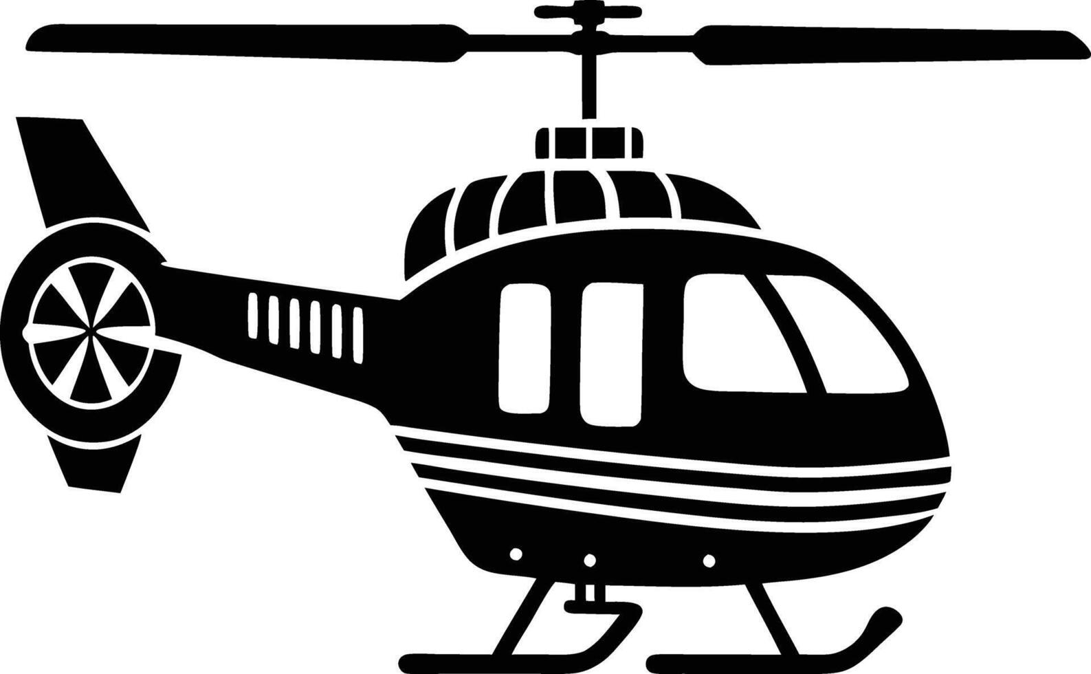helicopter silhouette illustration black and white vector