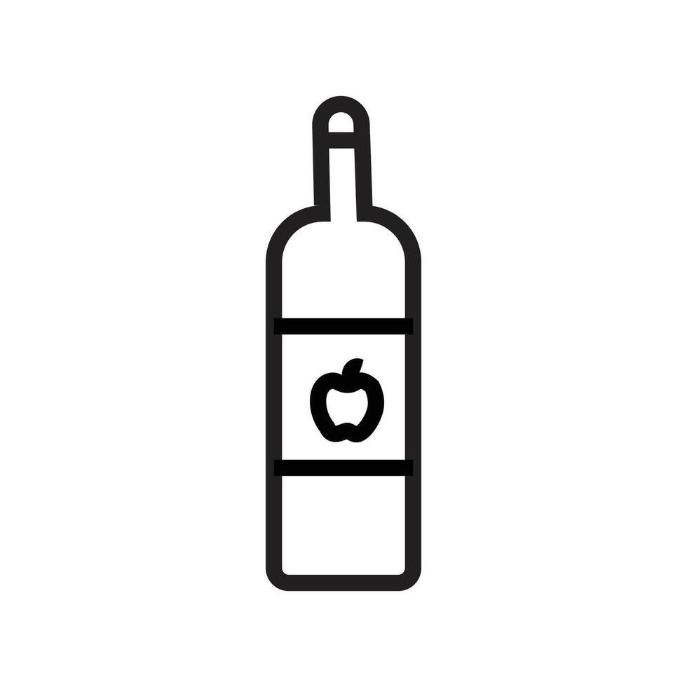 Apple Cider Vinegar Icon, Ideal for Health and Wellness Illustrations vector